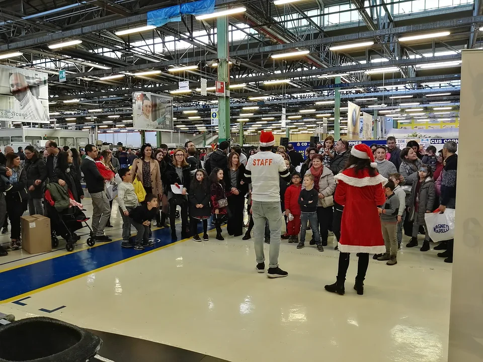 Evento natalizio in un centro commerciale